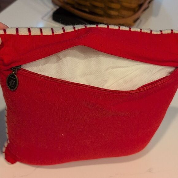 Pier 1 Reindeer Embroidered Square   Decorative Throw Accent Pillow - Picture 4 of 8